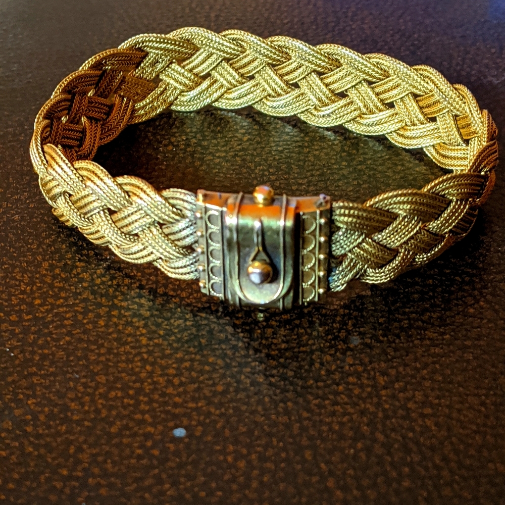 22KT Yellow Gold Solid Victorian‎ Bracelet